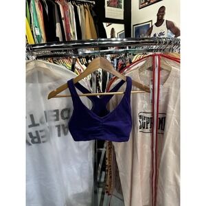 Vintage 90s Best Form Purple Crop Top Tank Top Size 38 Fits ABC